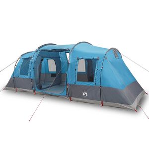 vidaXL Camping Tent Tunnel 4-Person Blue Waterproof