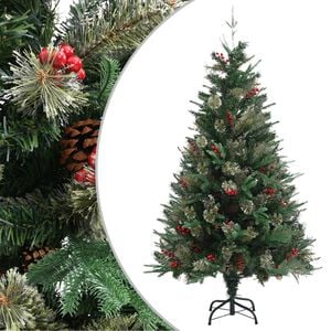 vidaXL Christmas Tree | Green | PVC, PE, Steel | Medium | Collapsible