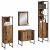 vidaXL Bathroom Furniture Set with Door 4 pcs Brown 33 x 33 x 185.5 cm