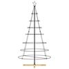 vidaXL Christmas Cone Tree with Stand Black 180 cm Steel