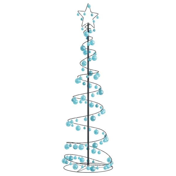 vidaXL LED Christmas Tree with Baubles 120 LEDs Warm White 180 cm