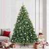 vidaXL Artificial Christmas Tree with 300 LEDs Green 240 cm PE and PVC