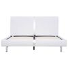 vidaXL Bed Frame without Mattress White Faux Leather 135x190 cm Double