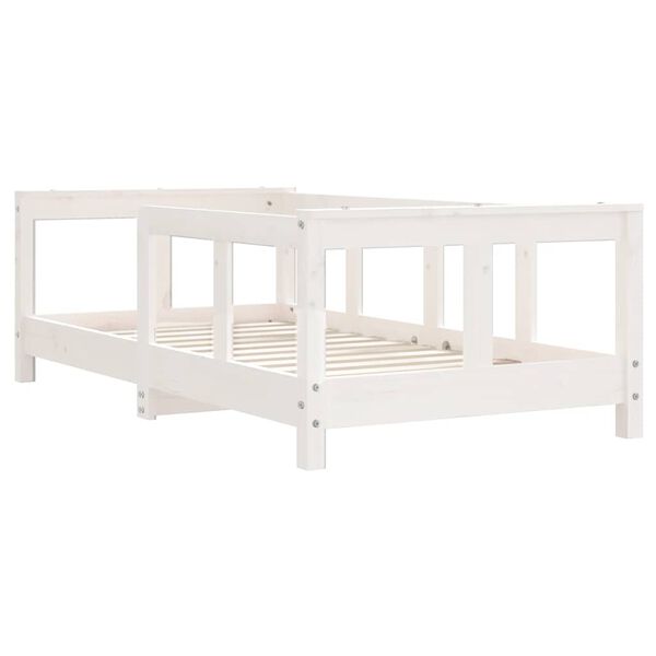 vidaXL Kids Bed Frame White 70x140 cm Solid Wood Pine