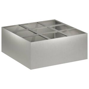 vidaXL Garden Planter Silver 100 x 100 x 20 cm Stainless Steel