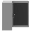 vidaXL Tool Cabinet with Shelf Black and Grey 55 x 55 x 55 cm
