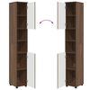 vidaXL Bathroom Furniture Set with Drawer with Shelf 4 pcs Brown Oak