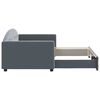 vidaXL Daybed with Trundle without Mattress Dark Grey 90x190 cm Single