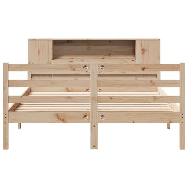 vidaXL Bookcase Bed without Mattress 140x200 cm Solid Wood Pine