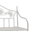 vidaXL Garden Bench White 104 x 54 x 93cm Steel
