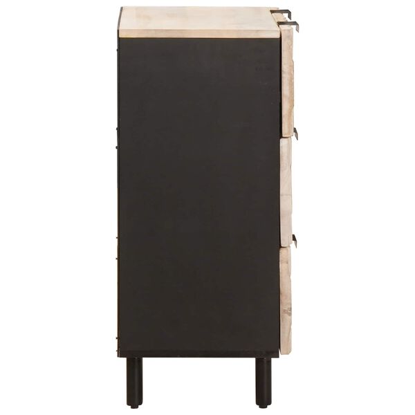 vidaXL Sideboard White Wash Finish 60 x 33 x 75 cm Solid Mango Wood