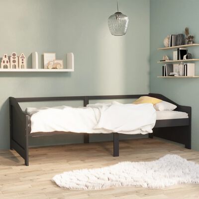 vidaXL 3-Seater Day Bed Dark Grey Solid Pinewood 90x200 cm