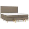 vidaXL Box Spring Bed with Mattress Taupe 200x200 cm Fabric