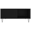 vidaXL Coffee Table Black 80x80x36.5 cm Engineered Wood