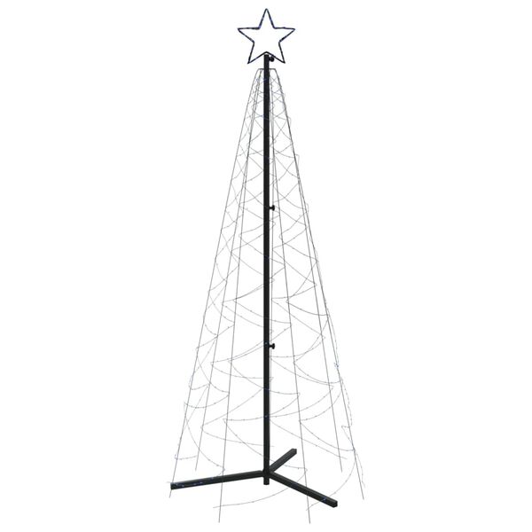 vidaXL Christmas Cone Tree Blue 200 LEDs 70x180 cm