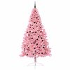 vidaXL Artificial Pre-lit Christmas Tree with 300 LEDs Pink 240 cm PVC