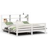 vidaXL Bed Frame without Mattress White 180x200 cm Super King Solid Wood Pine