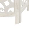 vidaXL Room Divider 3 Panels White Solid Wood Paulownia