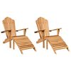 vidaXL Adirondack Chair 2 pcs Brown 137 x 77 x 95 cm Solid Teak Wood