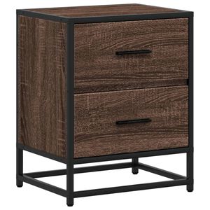 vidaXL Bedside Cabinet Brown Oak 40x31x50 cm Engineered Wood