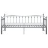 vidaXL Pull-out Sofa Bed Frame without Mattress Grey Metal 90x200 cm