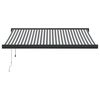 vidaXL Retractable Awning Anthracite and White 3x2.5 m Fabric&Aluminium