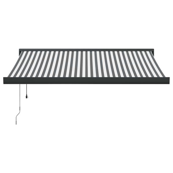 vidaXL Retractable Awning Anthracite and White 3x2.5 m Fabric&Aluminium