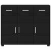 vidaXL Sideboard FLORIN Black 88.5 x 30.5 x 73 cm Engineered Wood