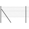 vidaXL Chainlink Fence Ground Fix 25 x 0.8 m PVC-Coated Steel Grey
