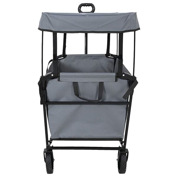 vidaXL Folding Hand Trolley Grey 105 x 56.5 x 116 cm Oxford Cloth