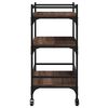 vidaXL Kitchen Trolley Brown Oak 65x40x86.5 cm Engineered Wood