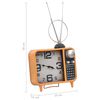vidaXL Table Clock Orange and Black 25x11x48 cm Iron and MDF