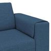 vidaXL Living Room Couch Blue 250 x 77 x 76 cm Polyester