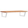 vidaXL Basin Shelf Wall Mounted Steel and Solid Wood Beech