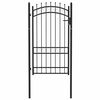 vidaXL Fence Gate Emmen with Spikes Steel 103x134.5 cm Black