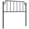 vidaXL Metal Headboard Black 100 cm