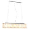 vidaXL Ceiling Lamp with Crystal Beads Silver 104 cm E14