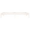 vidaXL Bed Frame without Mattress White Solid Wood Pine 100x200cm