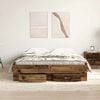 vidaXL Bed Frame with Drawer Old Wood 140 x 200 cm Engineered Wood