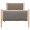 vidaXL Bed Frame with Headboard Taupe 90 x 200 cm Fabric