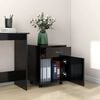 vidaXL Rolling Cabinet Black 45x38x54 cm Engineered Wood