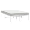 vidaXL Metal Bed Frame without Mattress White 135x190cm