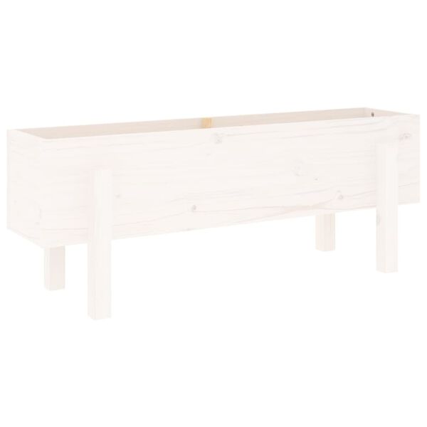 vidaXL Garden Raised Bed White 101x30x38 cm Solid Wood Pine