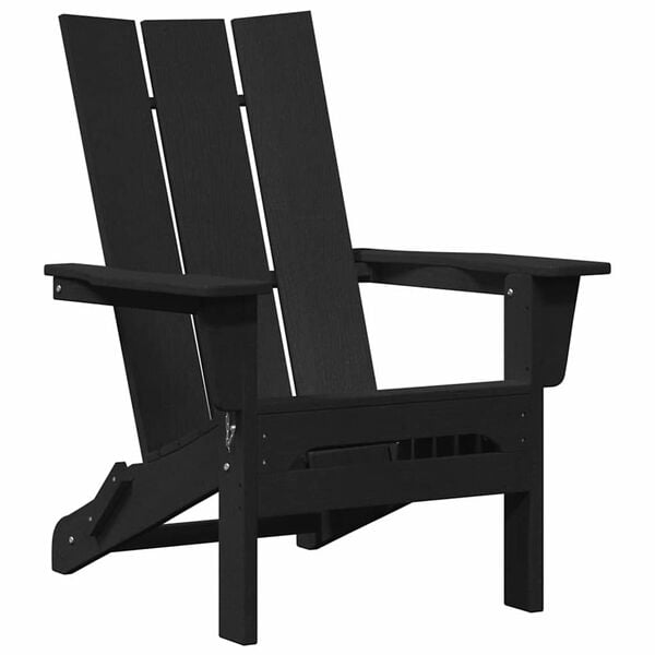 vidaXL Garden Chair 2 pcs Black 80.5 x 74.5 x 92 cm Polyethylene