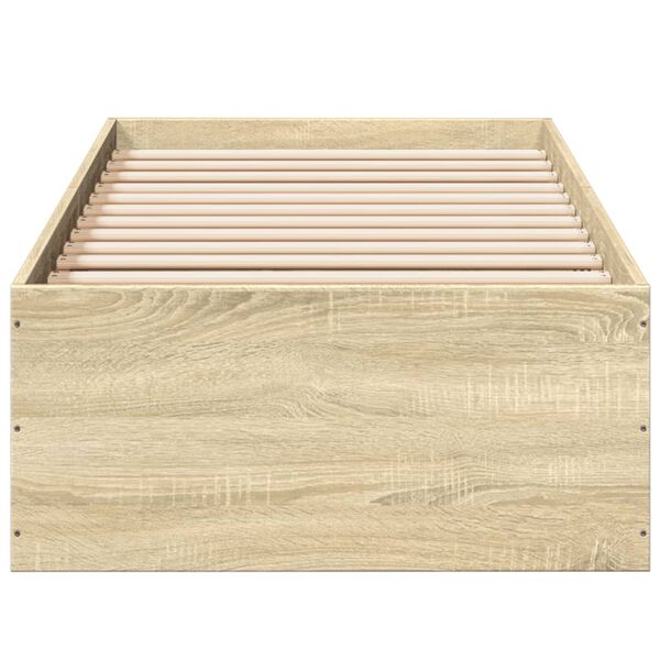 vidaXL Bed Frame without Mattress Sonoma Oak 90x190 cm Single