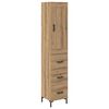 vidaXL Highboard Artisan Oak 34.5 x 34 x 180 cm Engineered Wood