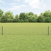 vidaXL Fence with Post Grey 0.4 x 50 m Steel and PVC