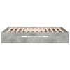 vidaXL Bed Frame without Mattress Concrete Grey 120x200cm Engineered Wood