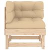 vidaXL Corner Sofas with Cushions 2 pcs Solid Wood Pine