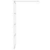 vidaXL Walk-in Shower Wall Silver 90x195 cm Clear ESG Glass